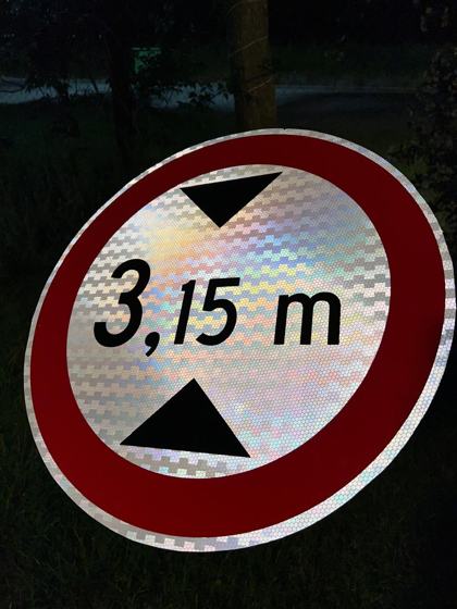 Altura máxima · reflectivo prismático de noche