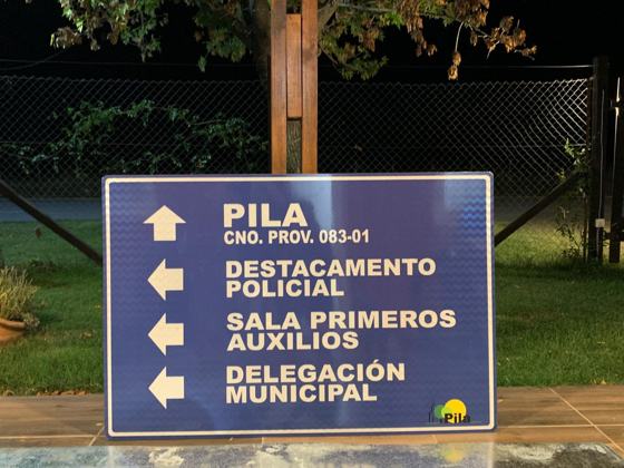Cartel informativo de destinos